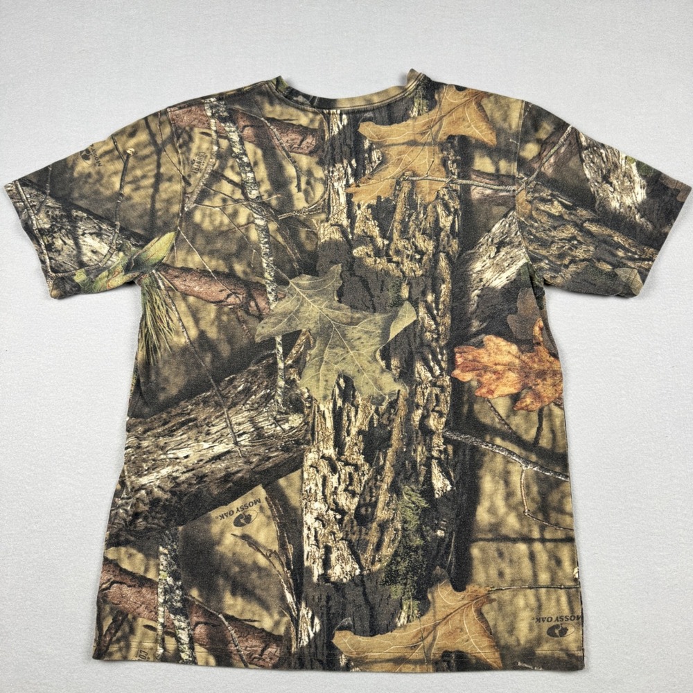 Mossy Oak Break-Up Country Camo T-Shirt Mens Medium Hunting Fishing Short Sleeve - Picture 7 of 8